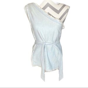 Paige 1 shoulder jean blouse